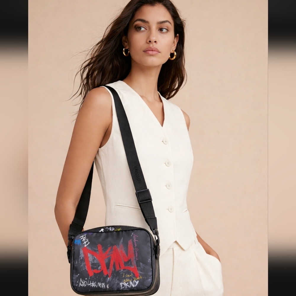 DKNY Graffiti Nylon Crossbody